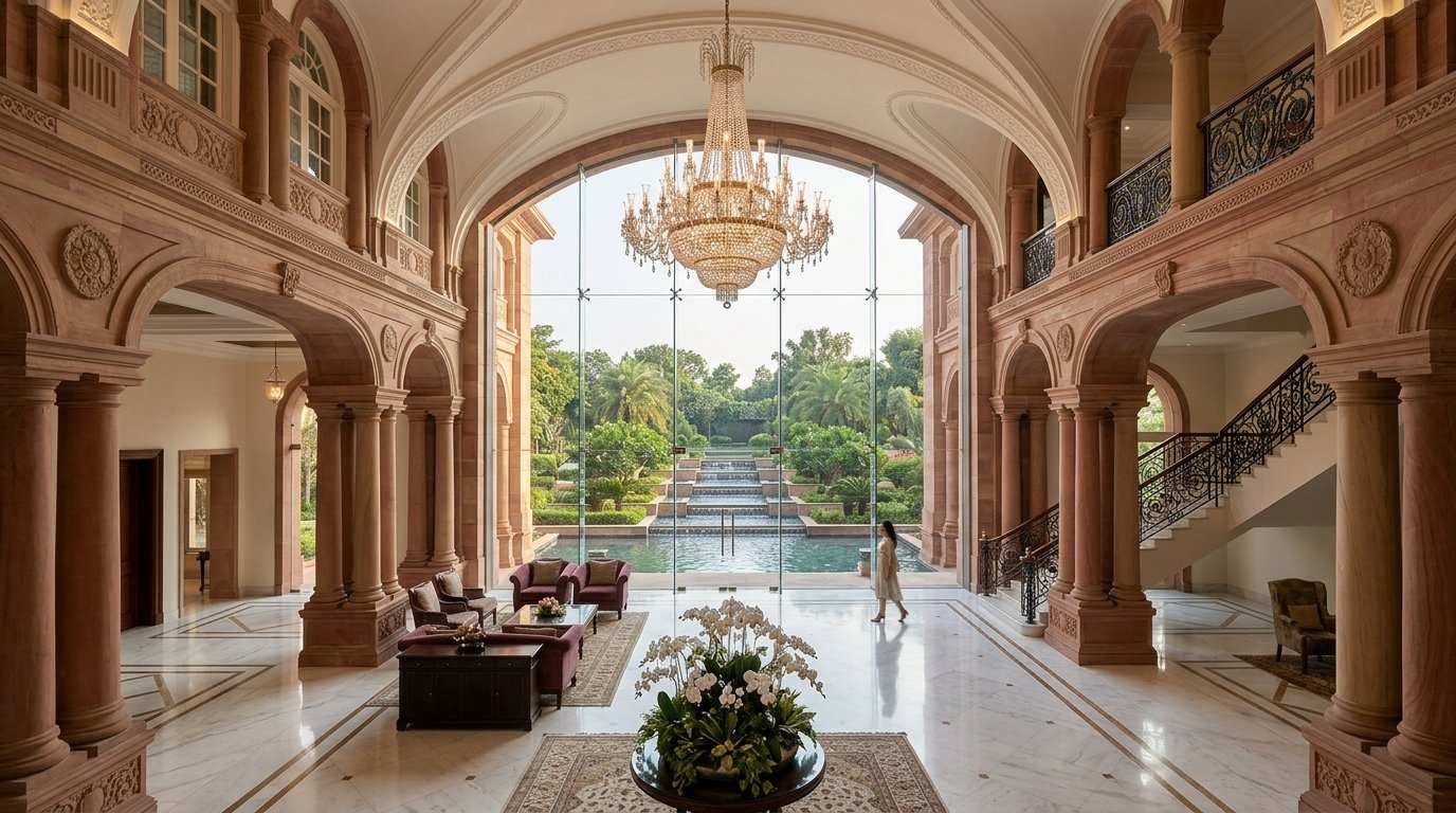 Grand Lutyens Colonnade Salon & Sunken Garden Cascade